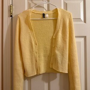 H&M Soft Yellow Ribbed Sweater